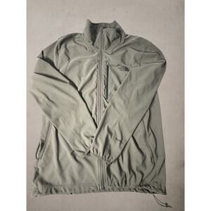 The North Face Windwall Jacket Mens XL Olive Green Full Zip Soft Shell